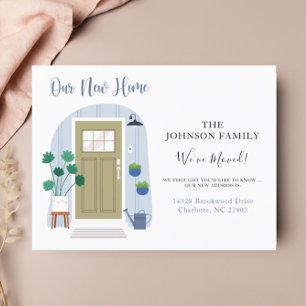 Carte Postale Nous avons déplacé le Faire-part de porte d'aquare