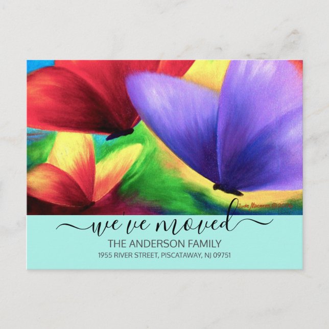 Carte Postale Nous avons déplacé le papillon de Faire-part de dé (Devant)