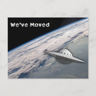 Carte Postale Nous avons déplacé le thème Espace UFO