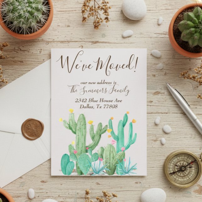 Carte Postale Nous avons déplacé les cactus du désert de Faire-p (Créateur téléchargé)