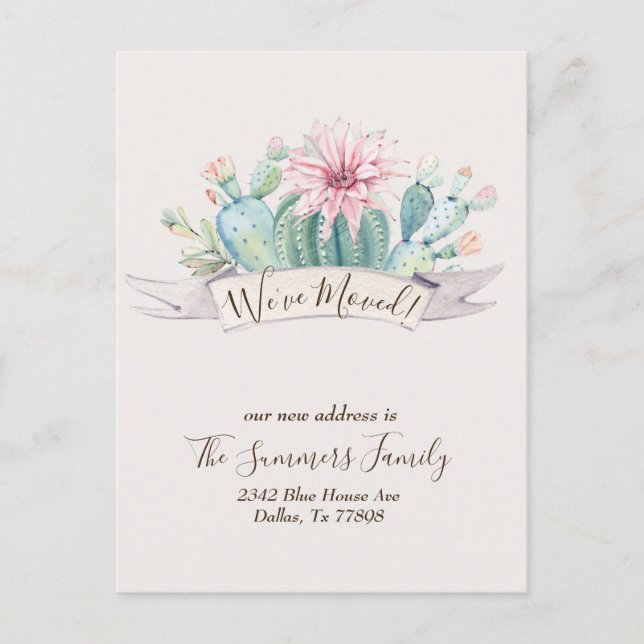 Carte Postale Nous avons déplacé les cactus du désert de Faire-p (Devant)