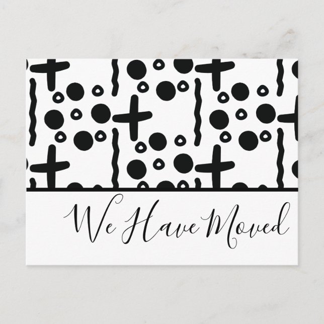 Carte Postale Nous Avons Déplacé Minamiliste Abstrait Tribal Pos (Devant)