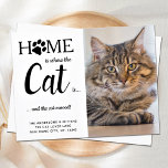 Carte Postale Nous avons Déplacé Photo Chat Nouvelle Adresse Ani<br><div class="desc">Home is Where The Cat Is ... et le chat a bougé! Laissez votre meilleur ami annoncer votre déménagement avec cette carte de faire-part mobile de chat photo personnalisée et mignonne. Personnalisez avec votre photo de chat préférée, vos noms et votre nouvelle adresse. Ce faire-part de déplacement pour animal de...</div>