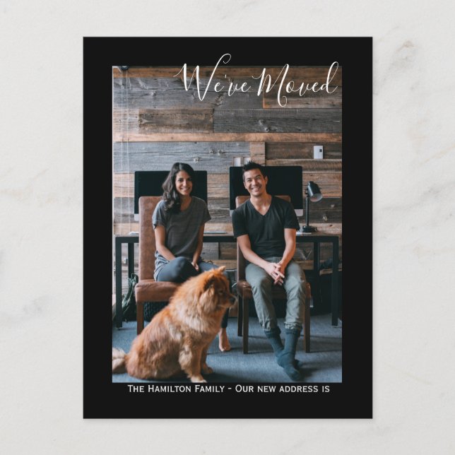 Carte Postale Nous Avons Déplacé Photo Personnalisée (Devant)