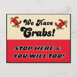 Carte Postale Nous Avons Des Crabes !
