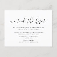 Nous avons lié le noeud Elegant design faire-part