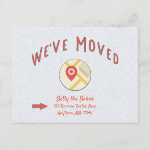 Carte Postale Nous avons modifié l'avis de changement d'adresse