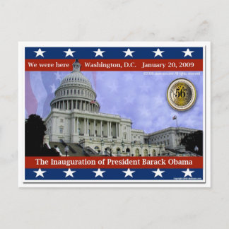 Carte Postale Nous étions ici - 2009 Inauguration de Barack Obam