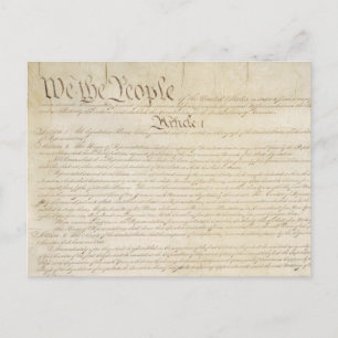 Carte Postale Nous le peuple Constitution des États-Unis Article