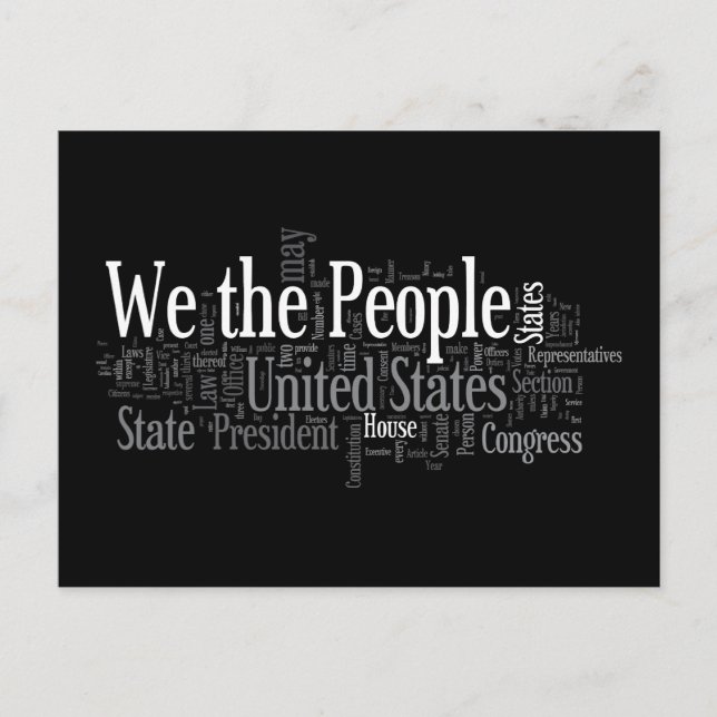 Carte Postale Nous le peuple - La Constitution américaine dit li (Devant)