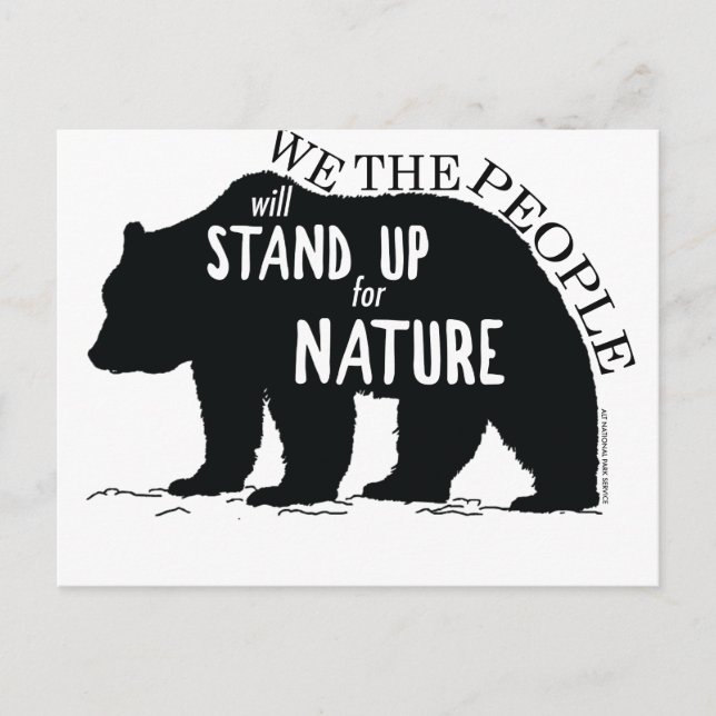 Carte Postale Nous, le peuple, nous défendons la nature - ours (Devant)
