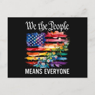 Carte Postale Nous Le Peuple Signifie Tout Le Monde Arc-en-ciel