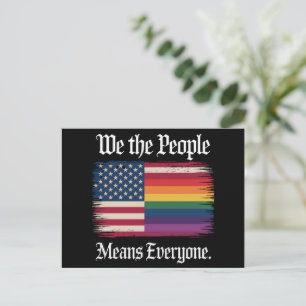 Carte Postale Nous Le Peuple Signifie Tout Le Monde Usa Lgbt Éga