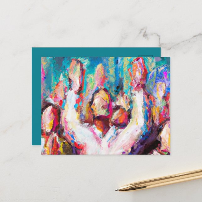 Carte Postale Nous Louons L'Abstrait (Devant/Arrière en situation)