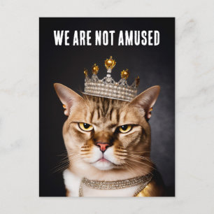 Carte Postale Nous Ne Sommes Pas Amusés À Porter Un Chat Grumpy