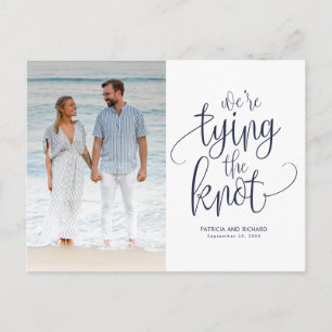 Carte Postale Nous Nouons Le Nœud Enregistrer La Date De Mariage