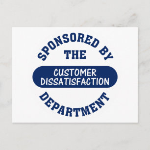 Carte Postale Nous nous assurons que les clients sont insatisfai