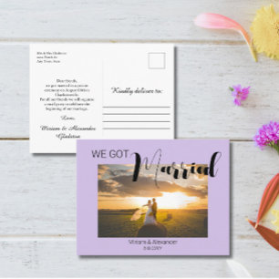 Carte Postale Nous nous sommes mariés Faire-part de mariage Cart