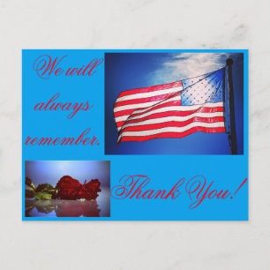 Carte Postale Nous nous souviendrons toujours