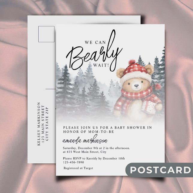 Carte Postale Nous pouvons attendre le Baby shower d'hiver (Créateur téléchargé)