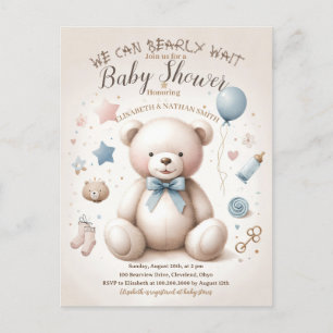 Carte Postale Nous pouvons attendre prématurément mignon Baby sh