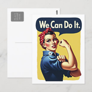 Carte Postale Nous Pouvons Le Faire   Feminisme célèbre