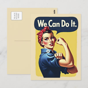 Carte Postale Nous Pouvons Le Faire   Feminisme célèbre