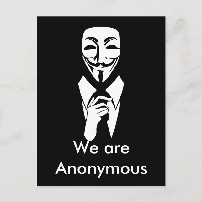 Carte Postale Nous sommes anonymes (Devant)