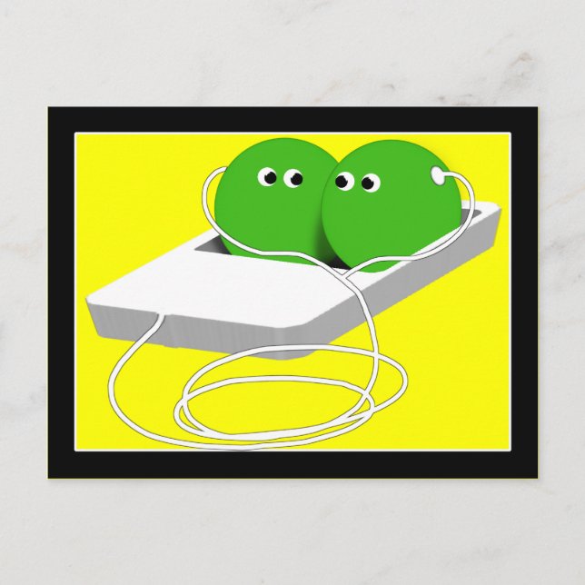 Carte Postale Nous Sommes Comme Deux Pois Dans Un Pois (Devant)