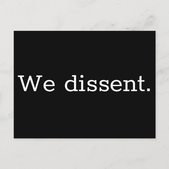 Carte Postale Nous sommes dissidents Rectangulaires (Devant)