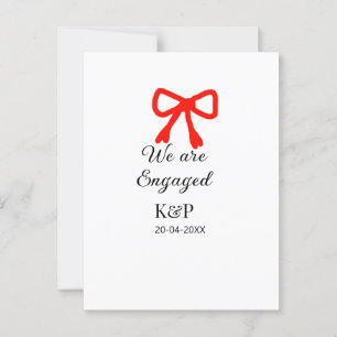 Carte Postale Nous sommes engagés ajouter nom lettre rouge arc t