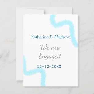 Carte Postale Nous sommes engagés bleu gris aquarelle spirale st