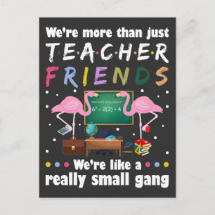 Carte Postale nous sommes plus que des amis enseignants, flaming