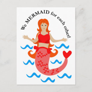 Carte Postale Nous sommes sirènes l'une pour l'autre