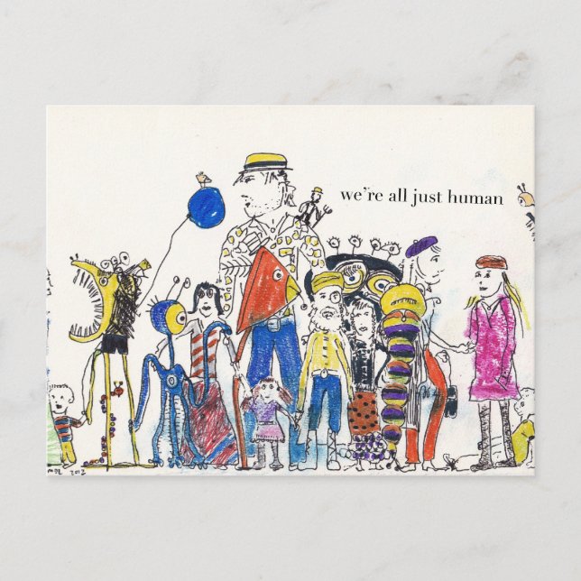 Carte postale - Nous sommes tous juste humains (Devant)