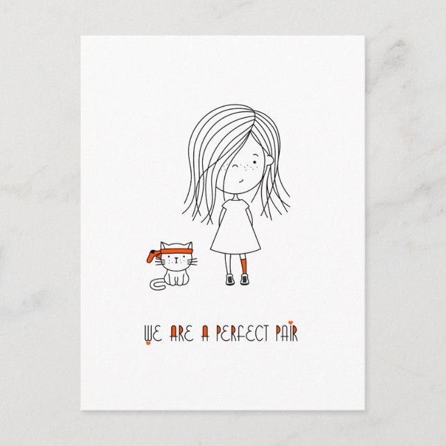 Carte Postale Nous sommes un couple parfait Mignonne et drôle fi (Devant)