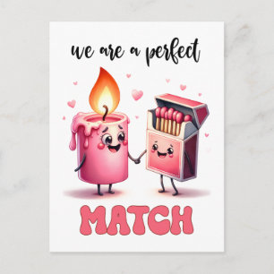 Carte Postale Nous sommes un Valentin drôle et punny de correspo