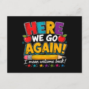 Carte Postale Nous voilà de nouveau Je veux dire Bienvenue à l'é