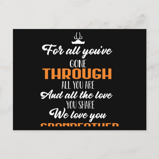 Carte Postale Nous Vous Aimons Grand-Père (Devant)