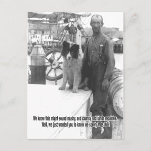 Carte Postale Nous vous manquons vraiment - Capitaine de bateau 
