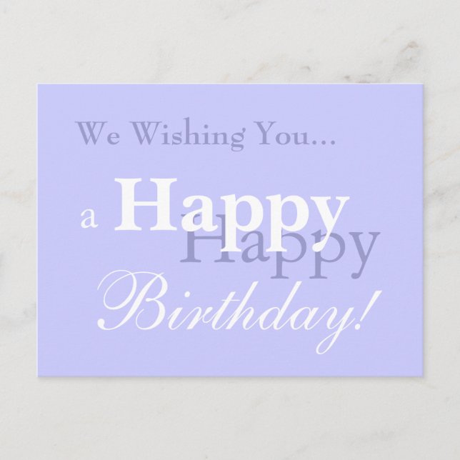 Carte Postale Nous vous souhaitons... un joyeux anniversaire ! (Devant)