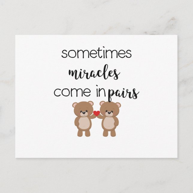 Carte Postale Nouveau bébé - jumeaux (Devant)