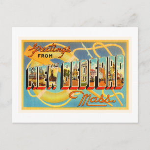 Carte Postale Nouveau Bedford Massachusetts MA Vieux souvenir de