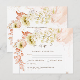 Carte Postale NOUVEAU ! Boho Floral Mariage Enregistrer les Date