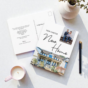 Carte Postale Nouveau Chapitre Nouvelle Maison Famille Photo et