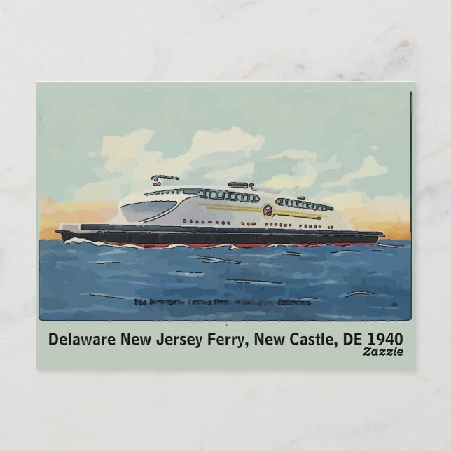 Carte Postale Nouveau château, DE Old Ferry (Dos)