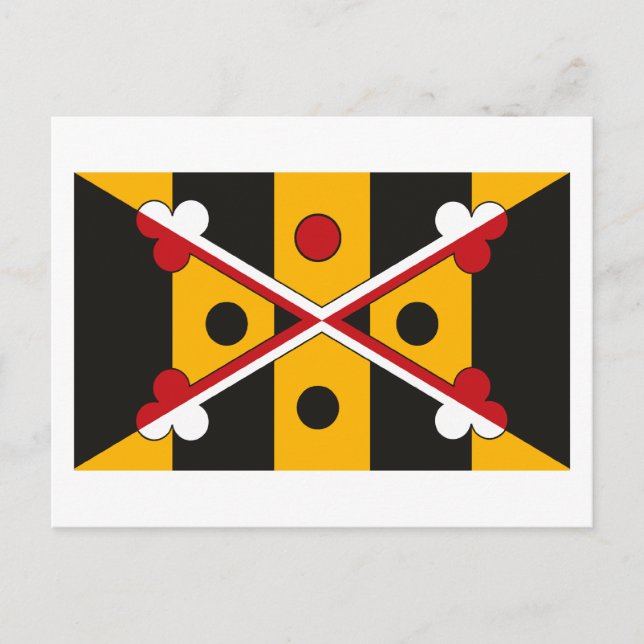 Carte postale Nouveau drapeau du Maryland (Devant)