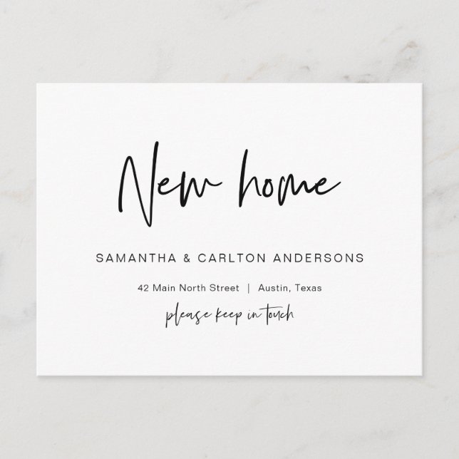 Carte Postale Nouveau Dream Home Adresse Faire-part, Postc moder (Devant)