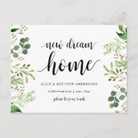 Nouveau Dream Home Adresse Faire-part, Verdure