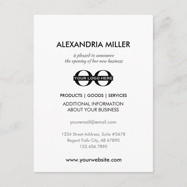 Carte Postale Nouveau Faire-part (Devant)